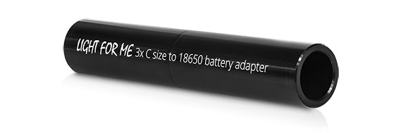 3x C-Size to 18650 Battery Adapter